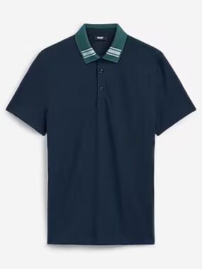 Express Men Contrast Tipped Perfect Pima Cotton Pique Polo